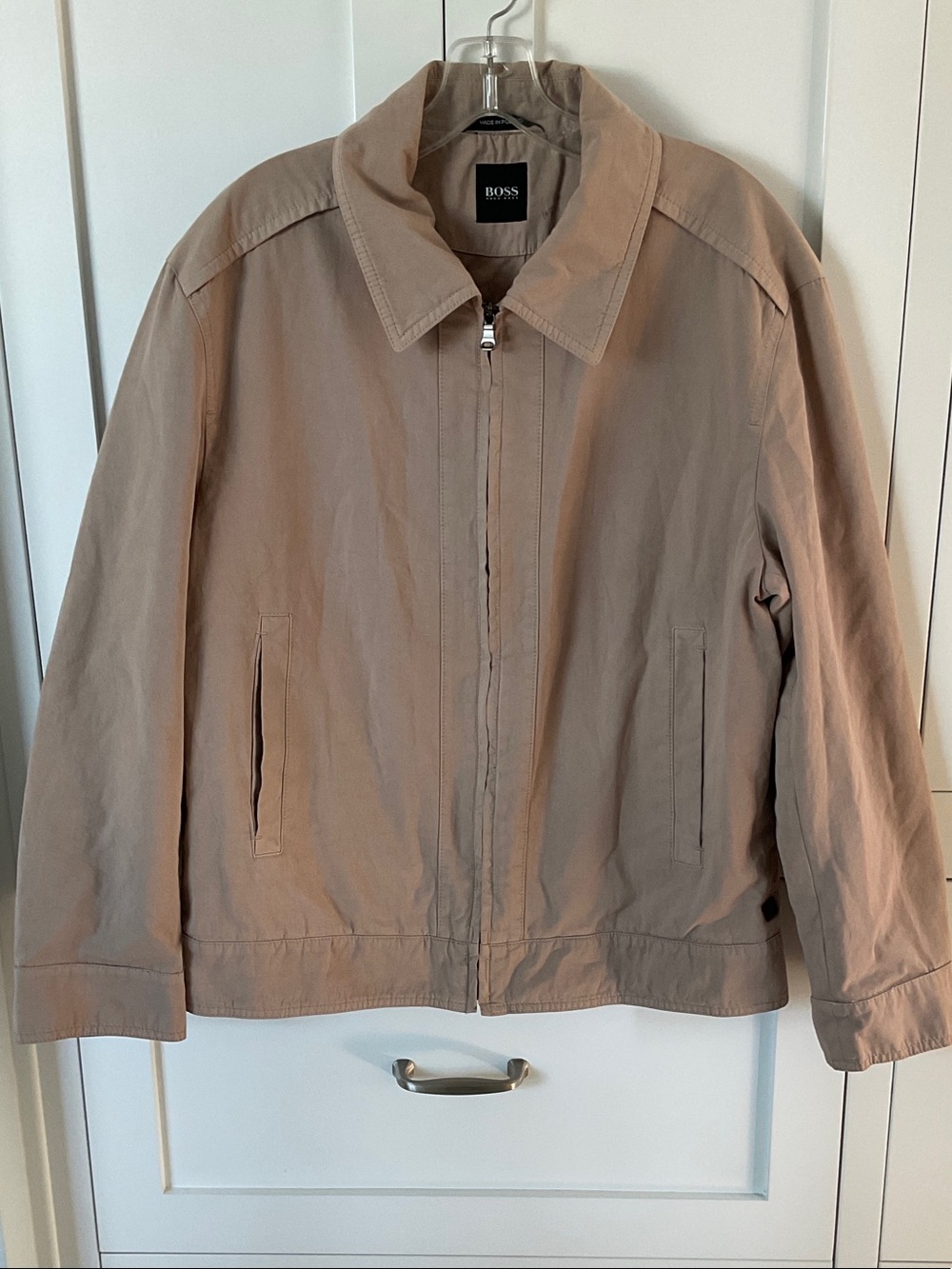 BOSS Tan Zip-Front Jacket
